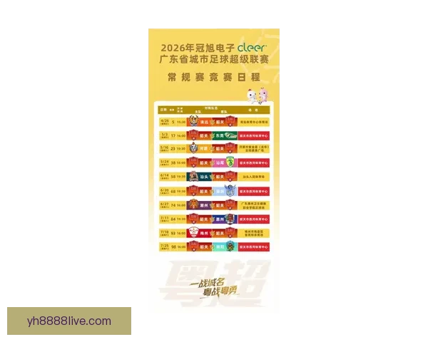 广东超级联赛赛程安排详解及各队比赛时间安排一览